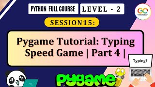 Pygame Tutorial Typing Speed Game  Part 4  Python Programming [upl. by Maurizio875]