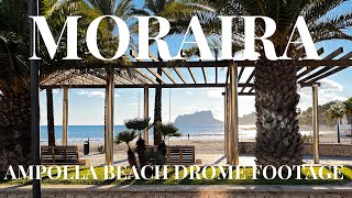 MORAIRA SPAIN  AMPOLLA BEACH  COSTA BLANCA BEACHES [upl. by Ducan]