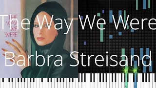 🎹 The Way We Were Barbra Streisand Synthesia Piano Tutorial [upl. by Hayimas170]