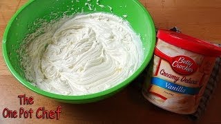 Quick Tips Store Bought Frosting Super Tip  One Pot Chef [upl. by Andriana]