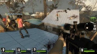 Left 4 Dead 2  Death Sentence Custom Campaign Multiplayer Gameplay Playthrough [upl. by Alvie]