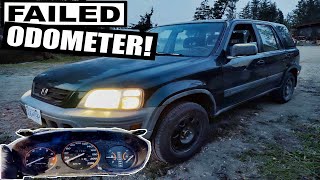 HONDA CRV ODOMETER  TRIP METER STOPPED WORKING  PROBLEM SOLVED  HONDA CRV 19972001 [upl. by Thomey958]