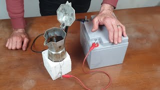 375 SI PUO FARE IL CAFFÈ CON UNA BATTERIA DA AUTO [upl. by Tisbee]