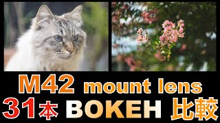 M42 mount lens 31本のボケ比較 ／ bokeh comparison HD 1080p [upl. by Ethelbert170]