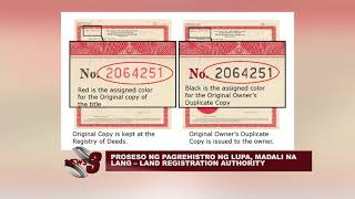 PROSESO NG PAGREHISTRO NG LUPA MADALI NA LANG – LAND REGISTRATION AUTHORITY [upl. by Fink]