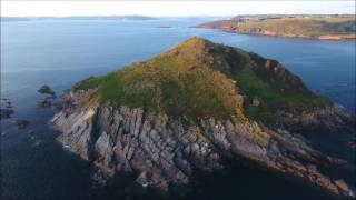 The Great Mew Stone Island amp Cottage near Wembury Point from above DJI Drone [upl. by Laidlaw12]