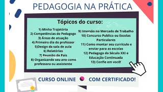 CURSO ONLINE “PEDAGOGIA NA PRÁTICA” [upl. by Ellerret]