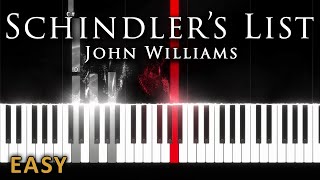 Schindlers List  John Williams EASY PIANO [upl. by Other916]