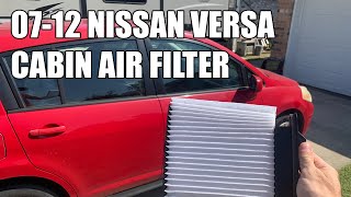 20072012 Nissan Versa Cabin Air Filter WITHOUT REMOVING GLOVE BOX [upl. by Aisac]