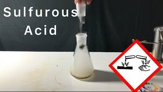 Sulfurous acid H2SO3 demonstration [upl. by Fulmer937]