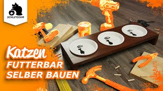 🔥DIY Futterbar selber bauen für Katzen  Futterstation Katzen  Futternapf Erhöhung selber bauen [upl. by Inaffets530]