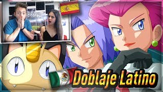 ESPAÑOLES REACCIONA AL DOBLAJE LATINO FRASES más GRACIOSAS del TEAM ROCKET [upl. by Fleming]