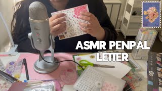 Asmr  make first my penpal letter with me 🫧 [upl. by Ahtaela]