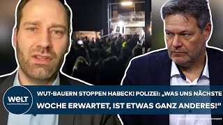 POLIZEI quotWas uns nächste Woche erwartet ist etwas ganz anderesquot WutBauern stoppen HabeckFähre [upl. by Speroni]