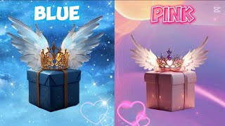 Choose Your Gift Box 😍🎁  2 gift box challenge  BLUE💙VS PINK 💗Edition  interesting game [upl. by Lianna672]