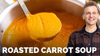 Roasted Carrot Soup  Slightly sweet healthy soup recipe [upl. by Yracaz]