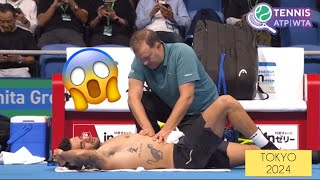 🤕BERRETTINI vs FILS HIGHLIGHTS TOKYO 2024SHOCK INJURY [upl. by Oidualc]