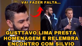 Gusttavo Lima homenagem Silvio Santos com vídeo do primeiro e único encontro dos dois [upl. by Ludly]