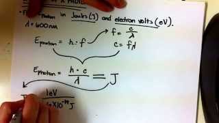 Finding energy of a photon in Joules and electron volts [upl. by Manup]