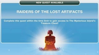 Sims Freeplay  Raiders Of The Lost Artifacts Quest [upl. by Leban851]