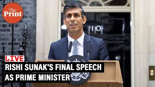 I am sorry Rishi Sunak says in his final speech as Prime Minister after his defeat [upl. by Gretta]