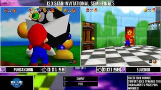 Puncayshun vs Bluebob  SemiFinal  GSA 120 Star Invitational 2018  Super Mario 64 [upl. by Auhsej]