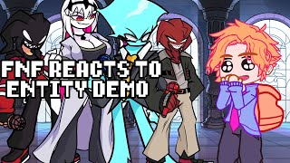 Friday Night Funkin reacts to ENTITY DEMO  xKochanx  FNF REACTS  GACHA  WITH AGOTI [upl. by Idna]