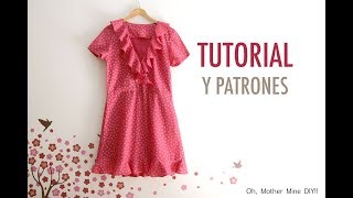 Aprender a coser Vestido para mujer con volantes patrones gratis [upl. by Allesor]