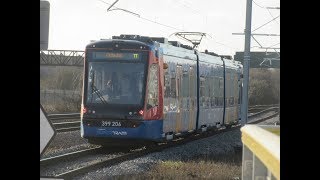 Stagecoach Supertram  Tram Train 399206 to Rotherham [upl. by Ciapha247]