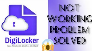 Solve quotDigilocker quot App Not Working Issue in Android and IOS [upl. by Tiena640]