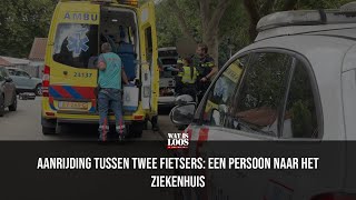 AANRIJDING TUSSEN TWEE FIETSERS EEN PERSOON NAAR HET ZIEKENHUIS [upl. by Olaf]