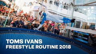 Toms Ivans WCIS 2018 Indoor Skydiving Freestyle Routine  AERODIUM [upl. by Hoagland559]