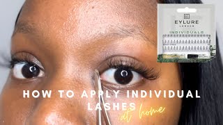 How to apply Individual lashes at home DIY South African YouTuber [upl. by Ijar]