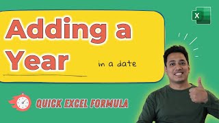 Add a Year in a Date  Excel Formula  Learn Excel [upl. by Peoples]