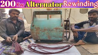 How to Rewinding 200kva Alternator [upl. by Martin]