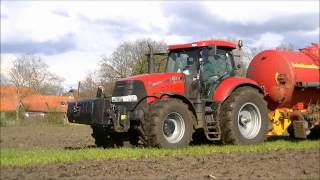 Loonbedrijf Meyners aan het bouwland bemesten met Case IH Puma 180 cvx [upl. by Wailoo]