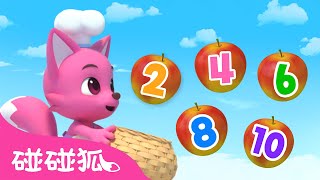 🎓 两个两个数｜数字儿歌｜Count by Twos｜中文儿歌｜早教｜学数字｜跟碰碰狐和多奇一起唱｜碰碰狐Pinkfong [upl. by Anrat]