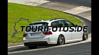 BMW E91 330d  Mini Cooper S R53  FUN LAP  BTG  Nürburgring Nordschleife  13082017 [upl. by Corty]