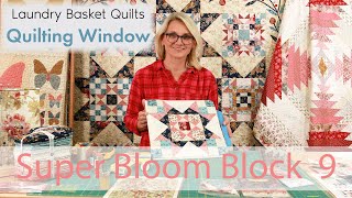 Quilting Window  Super Bloom Block 9 [upl. by Agripina]