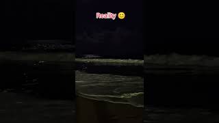 Bioluminescence Expectation vs Reality shortsfeed ytshorts bioluminescence beach moonlight [upl. by Daniels]