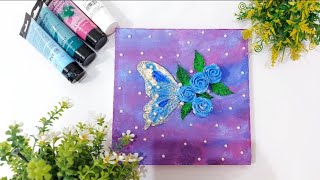 Canvas Painting with Clay  Clay Art On Canvas  3D Canvas Art Tutorial [upl. by Ysor]