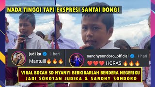 GAYA SANTAI Bocah SD Viral Nyanyi NADA TINGGI quotBerkibarlah Bendera Negerikuquot [upl. by Eniawtna]