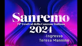 sanremo 24 ingresso teresa mannino [upl. by Derril]