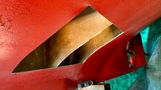 009 Aluminum water tank repair Koopmans 36 sailboat part 1 [upl. by Rehpotsihc]