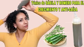 🌿🌵TÓNICO CAPILAR DE SÁBILA Y ROMERO PARA EL CRECIMIENTO Y ANTICAÍDA caidadelcabello growthhair [upl. by Norine890]