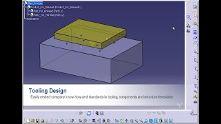 CATIA V5  Tooling Design 1 TG1 [upl. by Lehplar551]