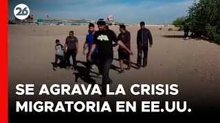 Se agrava la crisis migratoria en EEUU [upl. by Dorej]