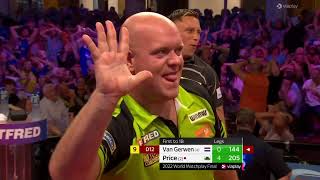 Michael van Gerwen 9 darter attempt🎯 vs Gerwyn Price  World Matchplay Final 2022 [upl. by Grete]