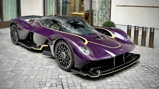 1 of 1 4m Aston Martin Valkyrie Anemos with REAL GOLD driving in London [upl. by Libre]