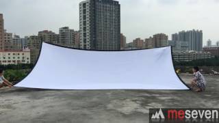 meseven White Canvas Material Fabric Projector Screen with Black Borders and Eyelets [upl. by Fernandes]